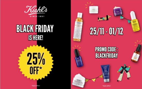 Kiehl’s Black Friday – 25% Off Discount!