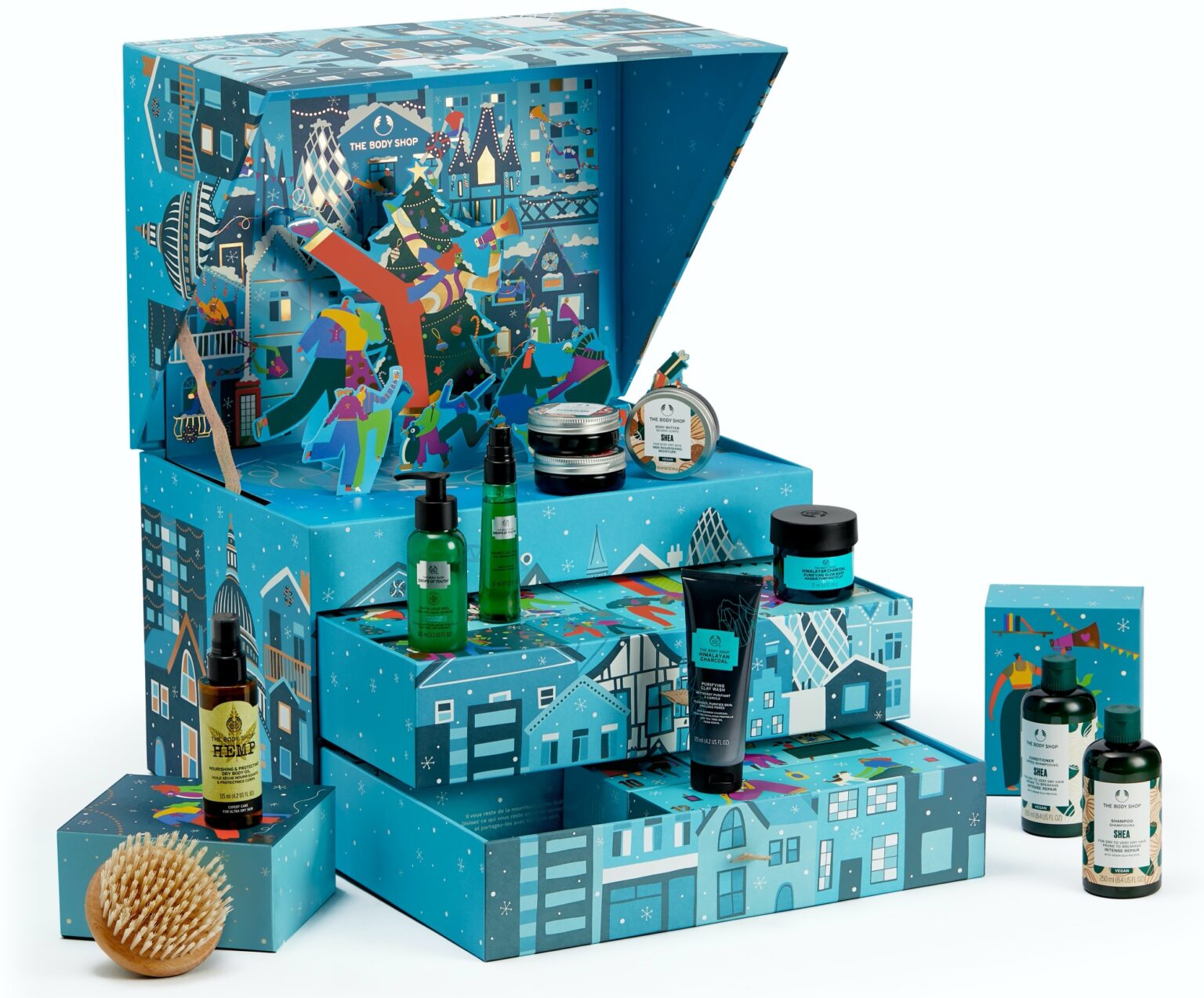 the-body-shop-exclusive-limited-edition-advent-calendar-2021-contents