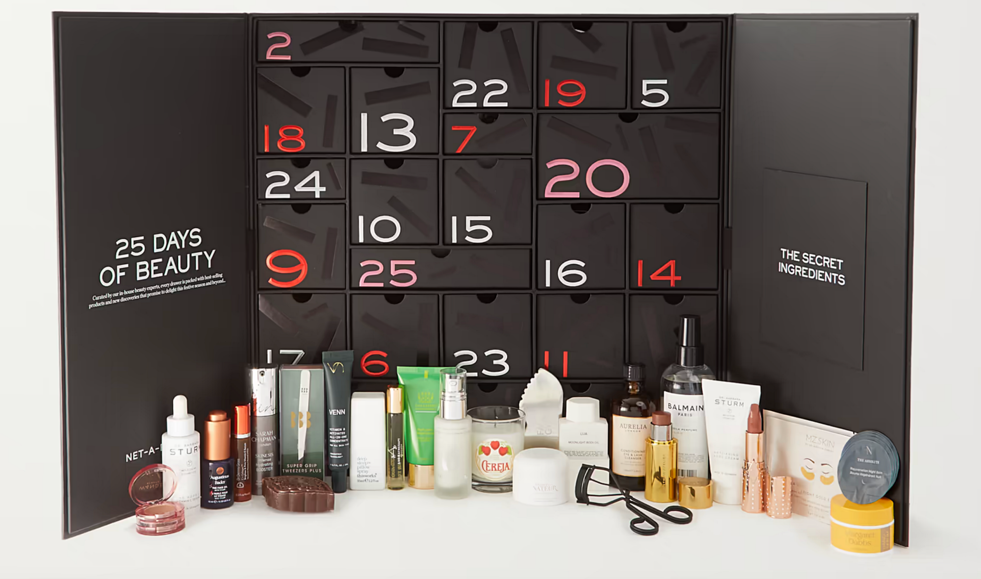 Net a Porter beauty advent calendar contents 2022