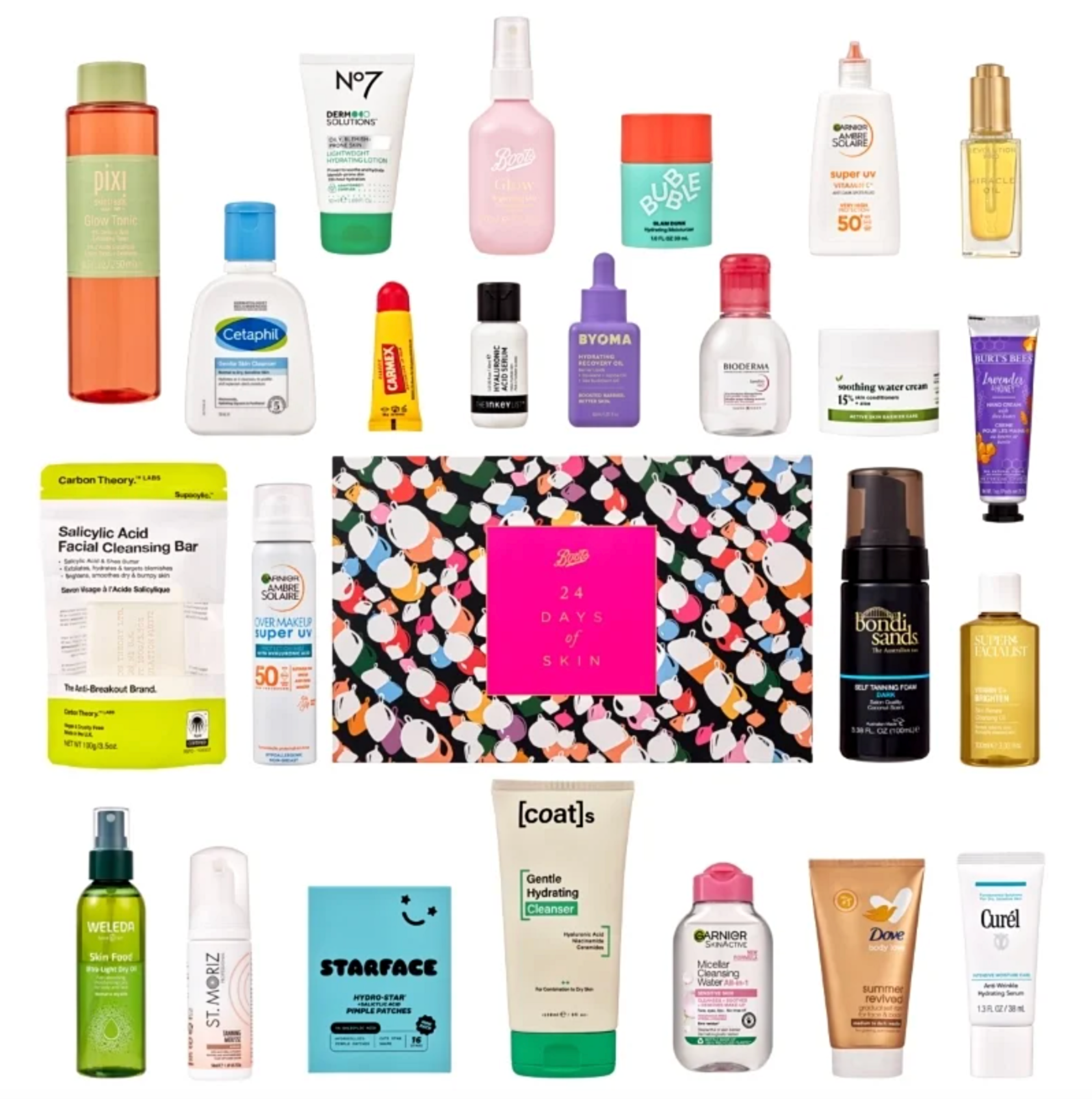 Boots 24 Days Of Skin Advent Calendar 2024 Contents