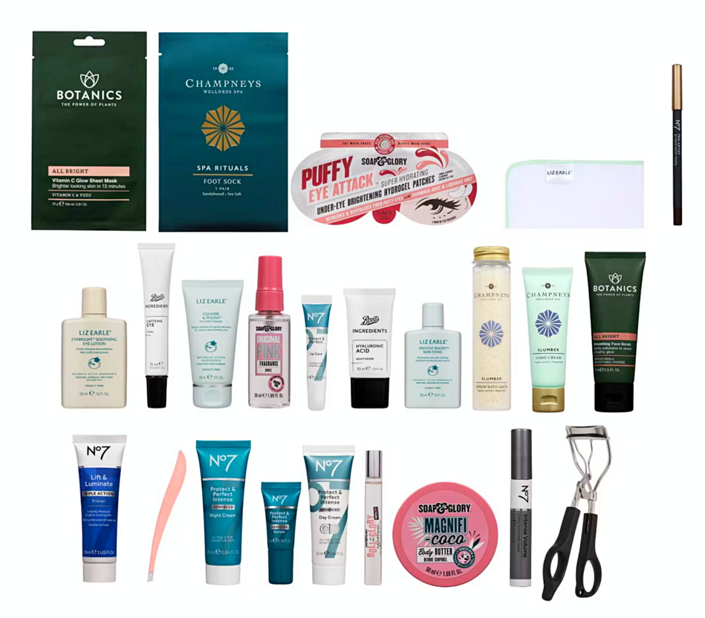 Macmillan-Boots-advent-calendar-2025-contents